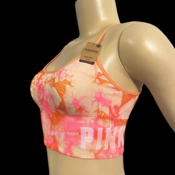 Victorias Secret PINK Active Seamless Sports Bra Lightly Padded longline - Picture 13 of 14